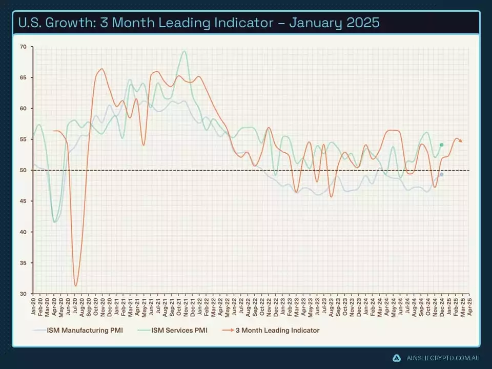 US Growth 3 Month Leading Indicator  January 2025